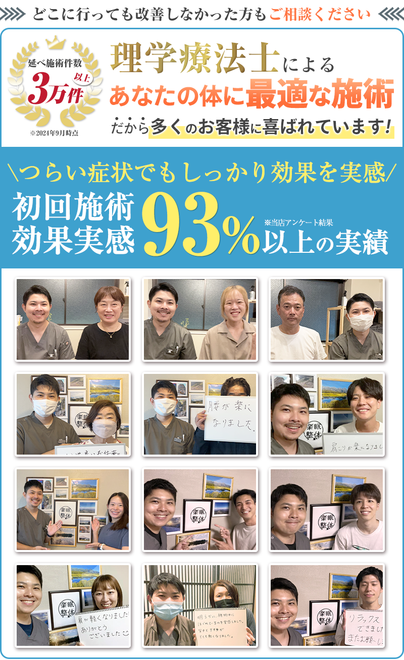 初回効果実感率93%以上